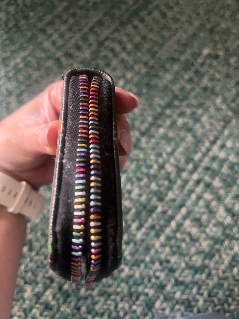Dooney and Bourke Monogram Zip Wallet with Multicolor DB Print - Picture 3 of 3